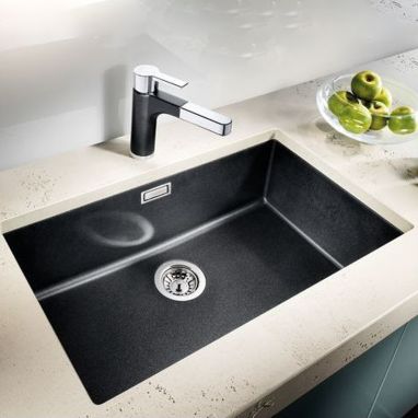 BLANCO Мойка под столешницу для кухни SUBLINE 700-U без крыла темная скала (523443)